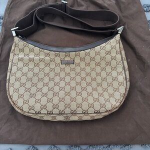 Gucci Beige and Brown Shoulder Bag